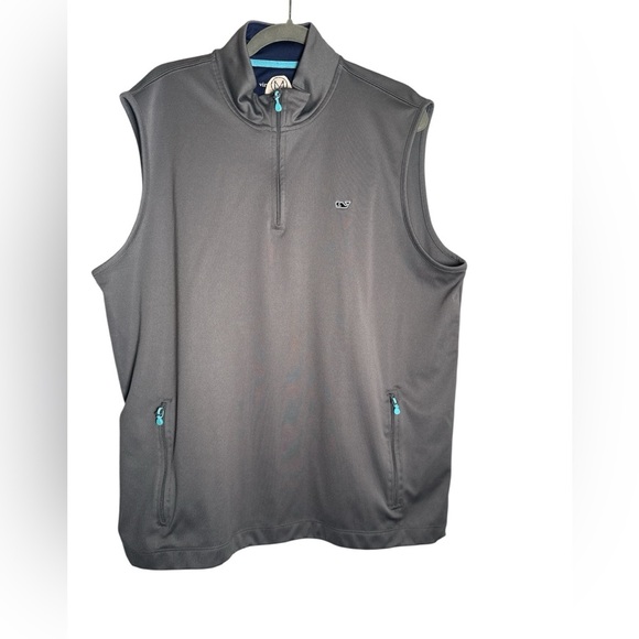 Vineyard Vines Performance 1/4 zip Men's Gray Vest XL preppy gorpcore - Picture 1 of 7